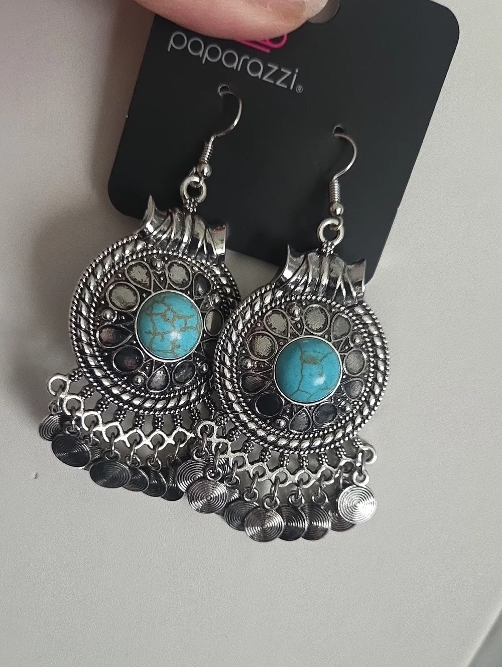 Paparazzi Rural Rhythm Blue Earrings NWT